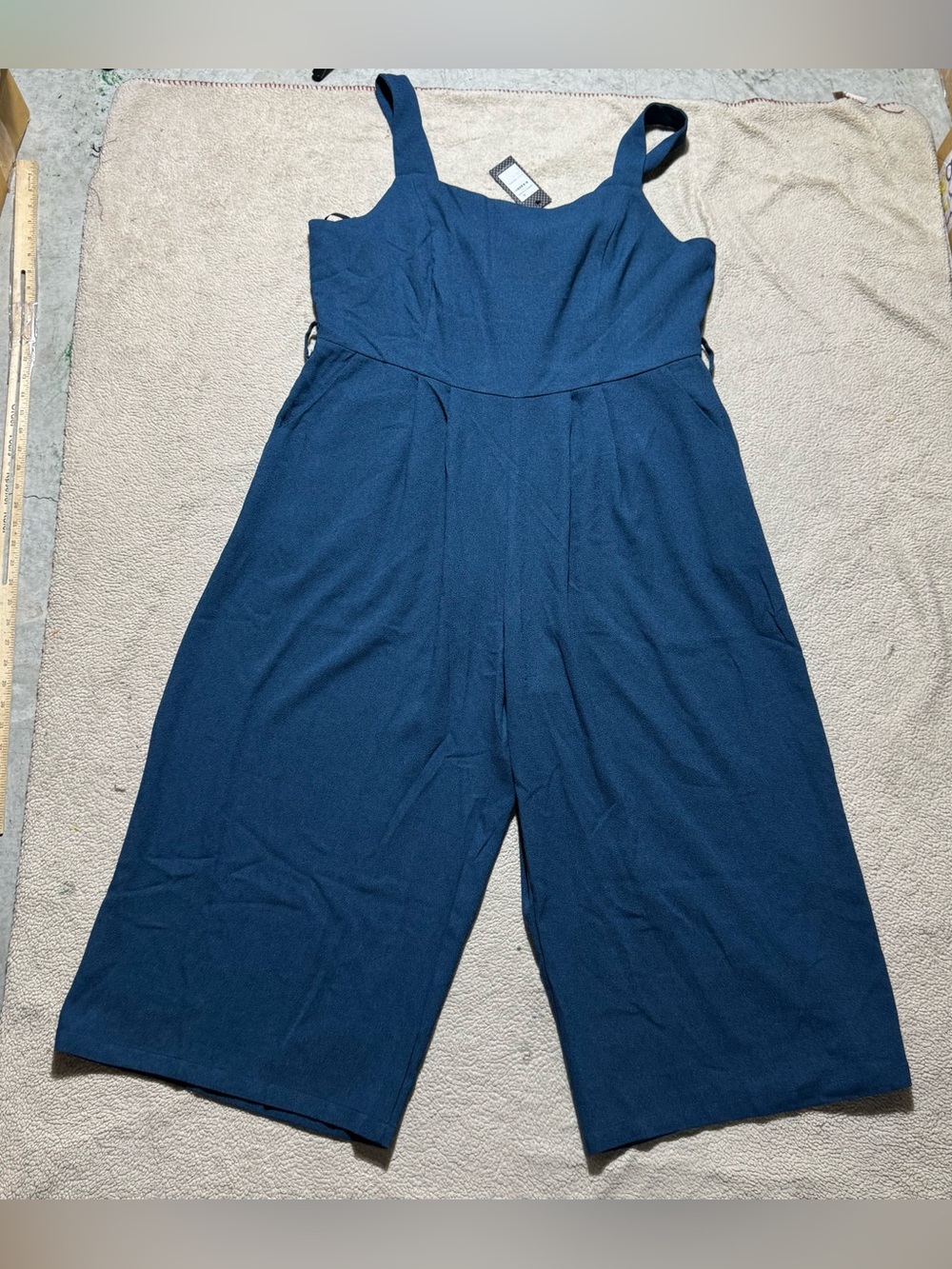 City Chic Navy Blue Wide-Leg Jumpsuit